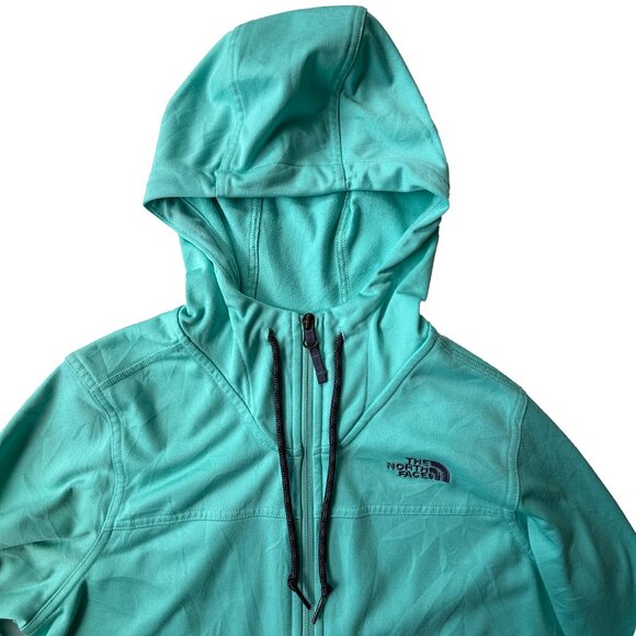 The North Face Turquoise Full Zip Hoodie Lightweight Jacket Women’s Small - Picture 4 of 8